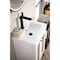James Martin Vanities Chianti 20in Single Vanity, Glossy White, Matte Black, w/ White Glossy Composite Stone Top E303V20GWMBKWG - alternate 6